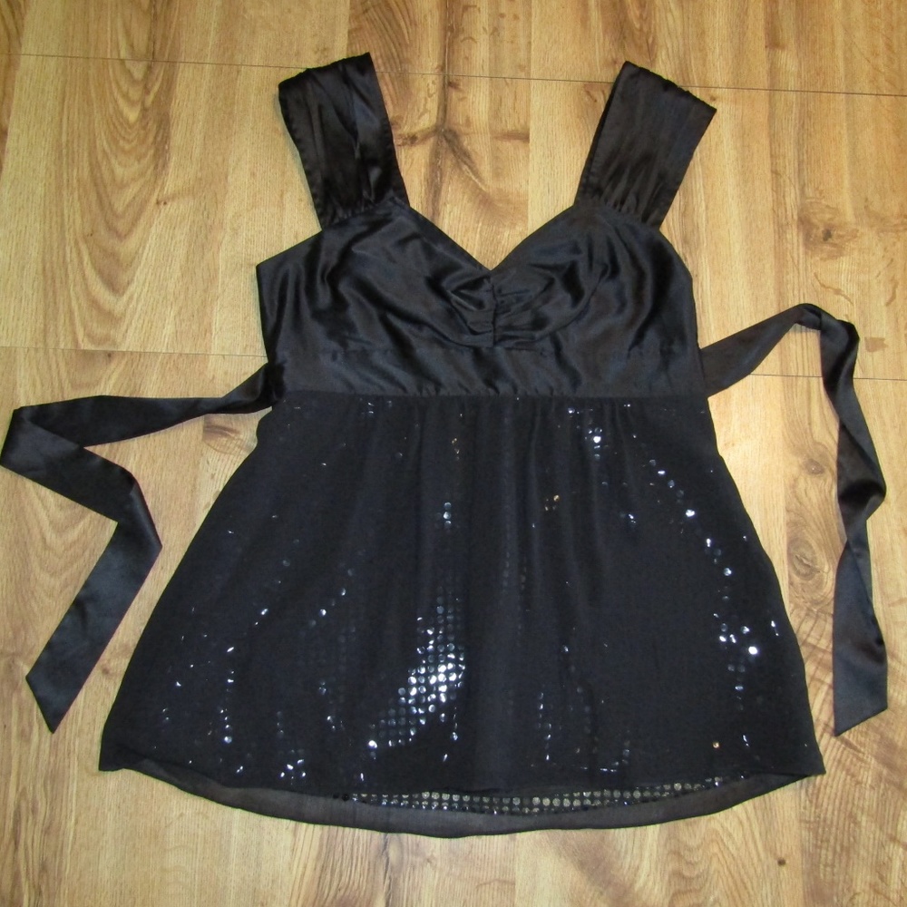 Express Babydoll Tie Back Top